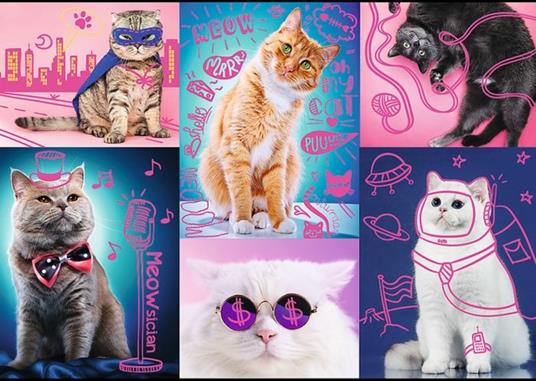 Puzzle da 1000 Pezzi - Neon Color Line: Super Cats - 2
