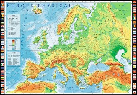 Puzzle da 1000 Pezzi - Mappa Fisica d'Europa - 2