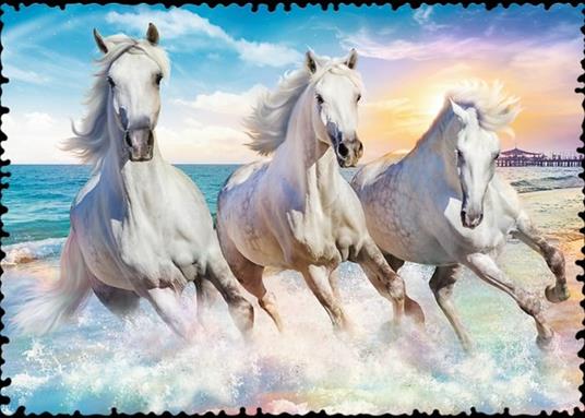 Puzzle da 600 Pezzi. Crazy Shapes: Galloping among the Waves - 2