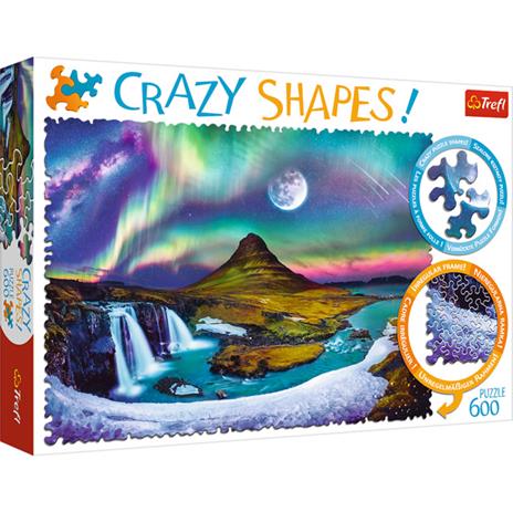 Puzzle da 600 Pezzi - Crazy Shapes: Aurora over Iceland