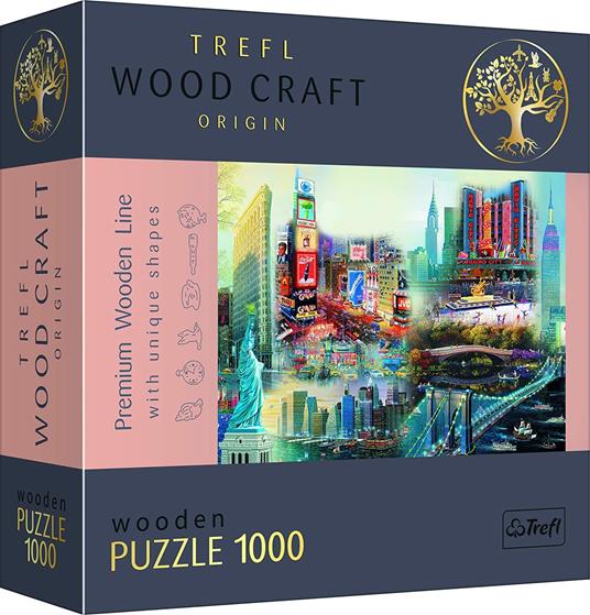 Puzzle da 1000 Pezzi Woodcraft - New York: Collage - 3