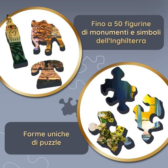 Puzzle da 501 Pezzi Woodcraft - Palazzo di Westminster, Big Ben, Londra - 5