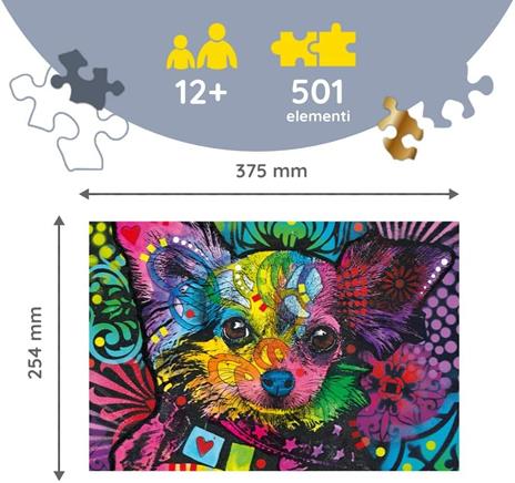 Puzzle da 501 Pezzi Woodcraft - Cucciolo Colorato - 3
