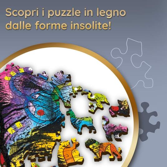 Puzzle da 501 Pezzi Woodcraft - Cucciolo Colorato - 4