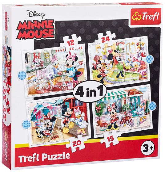4 Puzzle in 1 - Disney: Minnie con gli Amici