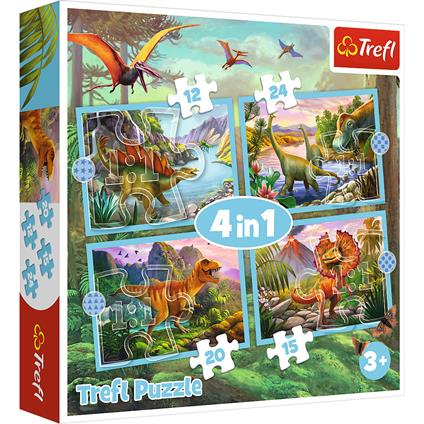 Puzzles - "4in1" - Unique dinosaurs / Trefl