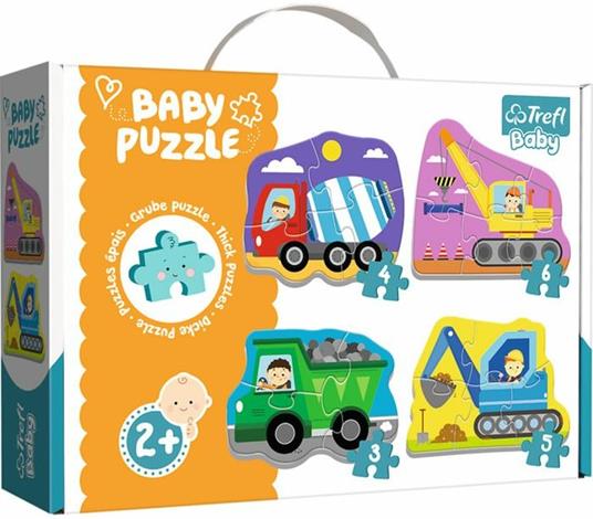 4 Puzzle in 1. Baby Classic: Veicoli al Cantiere