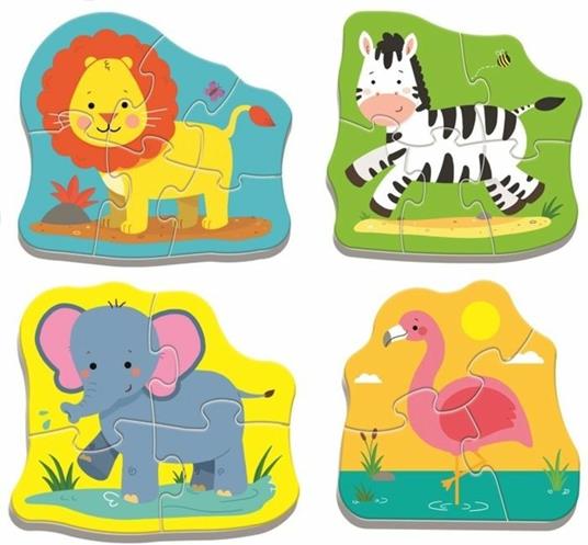 4 Puzzle in 1. Baby Classic: Animali al Safari - 2