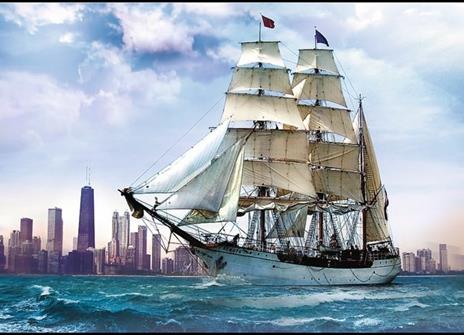 Puzzle da 500 Pezzi - Sailing Against Chicago - 3