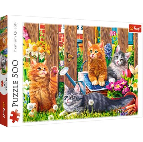 Puzzle da 500 Pezzi - Gattini in Giardino