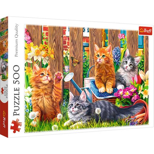 Puzzle da 500 Pezzi - Gattini in Giardino