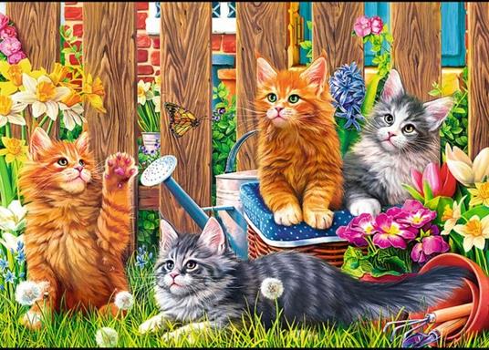 Puzzle da 500 Pezzi - Gattini in Giardino - 2
