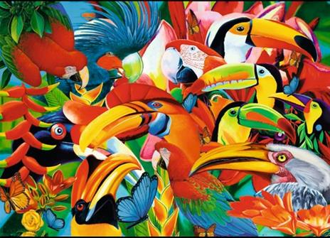 Puzzle da 500 Pezzi - Colourful birds - 3
