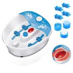 MPM MMS01 Idromassaggiatore Plantare Massaggiatore Piedi Riscaldato 3 Modalità Massaggio 70W Bianco/blu