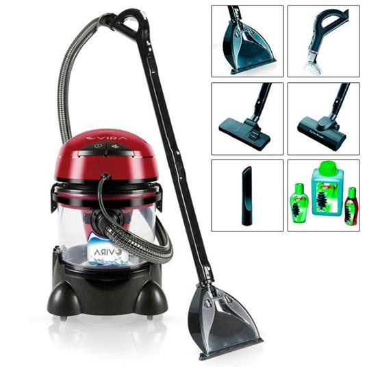 MPM MOD-22 Aspiratore Solidi-Liquidi Pulizia Tappezzeria Tappeti,  Aspirapolvere Umido Secco 2400W Rosso - MPM - Casa e Cucina | IBS