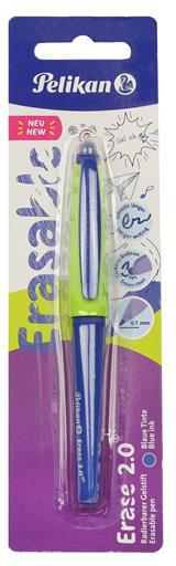 Pelikan Erase 2.0, Penna Cancellabile Ergonomica Roller, Blu, per  Destrimani e Mancini, Punta M, Refill Blu Incluso