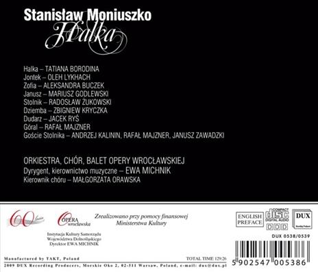 Halka - CD Audio di Stanislaw Moniuszko,Orchestra dell'Opera di Wroclaw,Malgorzata Orawska - 2