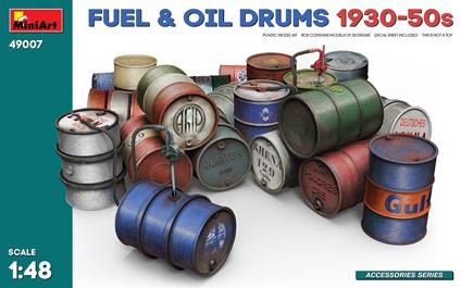 Miniart: 1/48 Fuel En Oil Drums 1930-50S (5/23) *