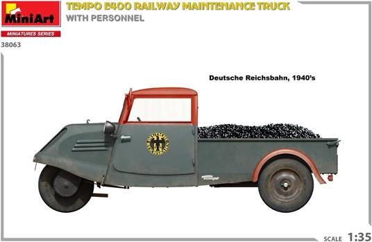 Tempo E400 Railway Maintenance Truck with Personnel - 4