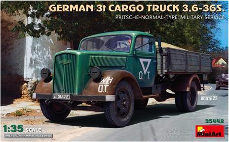German 3t Cargo Truck 3,6-36S. Pritsche-Normal-Type. Military Service - 2