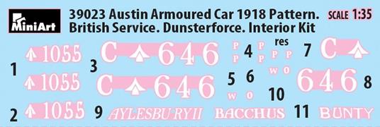 Austin Armoured Car 1918 Pattern. British Service. Dunsterforce. Interior Kit - 5