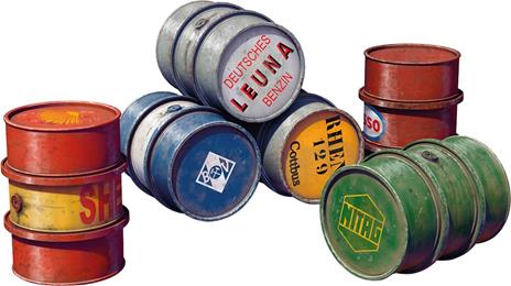 Fuel & Oil Drums 1930-50's Set 1 (German Type)