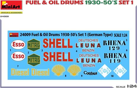 Fuel & Oil Drums 1930-50's Set 1 (German Type) - 2