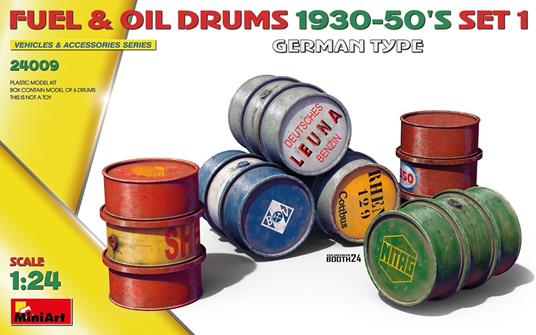 Fuel & Oil Drums 1930-50's Set 1 (German Type) - 5