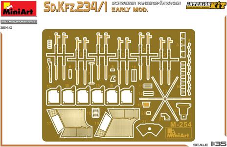 Sd.Kfz.234/1 Schwerer Panzerspähwagen (2 cm). Early Mod. Interior Kit - 6