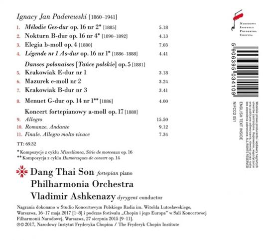 Piano Concerto - CD Audio di Ignace Jan Paderewski - 2