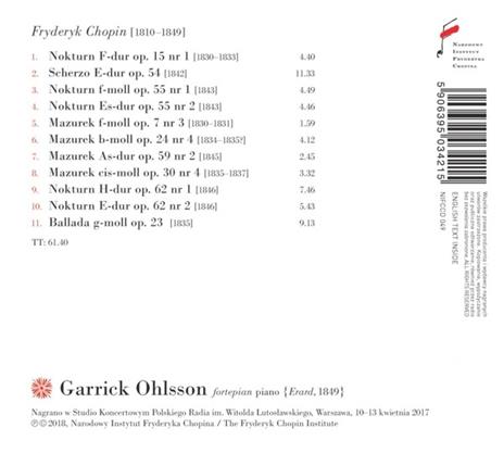 Scherzo In E Major-Nocturnes-Mazurkas-Ballade - CD Audio di Frederic Chopin,Garrick Ohlsson - 2