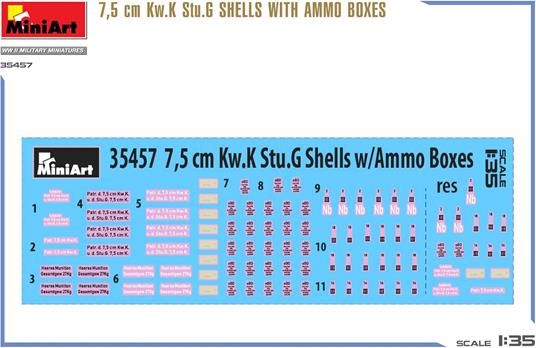 7,5 cm Kw.K Stu.G Shells with Ammo Boxes - 3