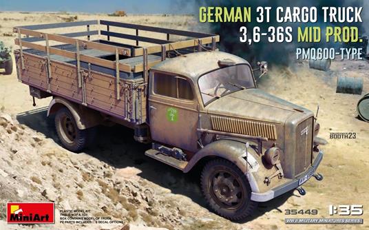 German 3t Cargo Truck 3,6-36S Mid Prod. PmQ600-Type - 2