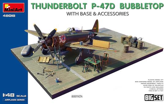 Thunderbolt P-47D Bubbletop w/Base & Accessories. Big Set - 2