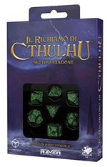 Dadi Il Richiamo di Cthulhu Nero,Verde