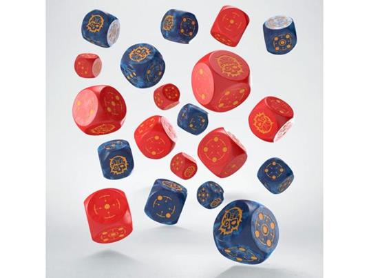 Crosshairs Compact D6 Dice Set Cobalt&Red (20) Q Workshop