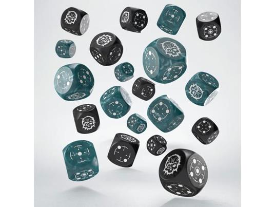 Crosshairs Compact D6 Dice Set Stormy&Black (20) Q Workshop