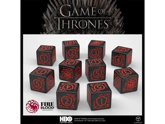 Il Trono Di Spade Dice Set Targaryen 10xd6 (10) Q Workshop