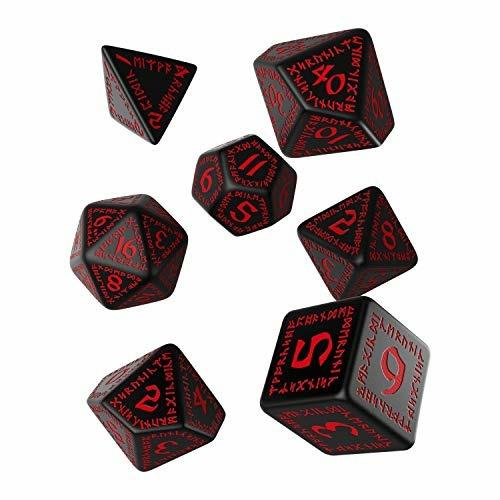 Set di Dadi Runic (Nero Rosso)