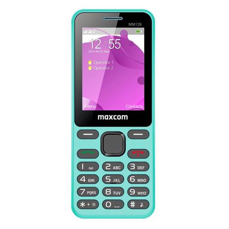 MaxCom Classic MM136 6,1 cm (2.4") 73 g Turchese Telefono cellulare basico