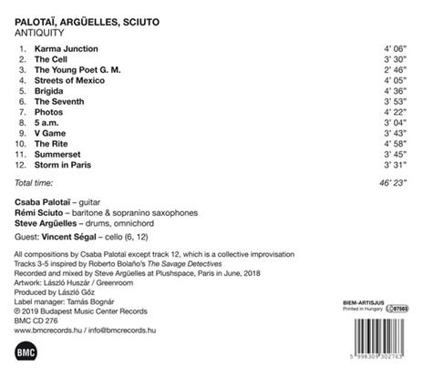 Antiquity - CD Audio di Csaba Palotai - 2