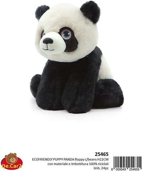 Peluche Giocattolo Morbido e Coccoloso per Bambini Collezione Animali Safari e Animali Marini Peluche, Perfetto per i Bambini Ecofriendly (Panda Peluche) - 2