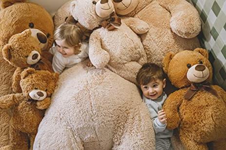 Peluche Orsacchiotto Orso Gigante 130 cm di XXL Teddy Morbido Orsetto Bear Regalo Compleanno Bambini da Marrone Natale Altezza 130 cm - 3