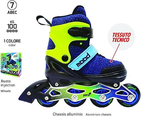 Pattini a rotelle in linea Professionali Bambino bambina donna Pattini in linea bambino bambina 4 ruote rotelle adulto Misure e colori a Scelta (39-42 BOY) - 2