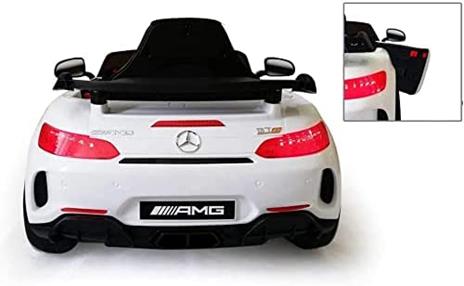 Auto Elettrica Per Bambini 1 Anno Mercedes Elettrica Per Bambini Gt- R Bianca 12 V Con Telecomando e Portelle Apribili - 3