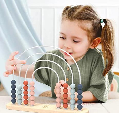 Abaco Legno Bambini Abaco Scuola Primaria Giochi Montessori Abaco Multibase Abaco per Bambini Giochi Abaco,Giocattoli matematici in Legno,Matematica Educativo Abaco - 2