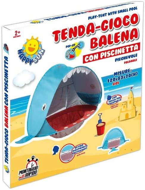 Tenda da Gioco Bambini cameretta per Bambini Balena Casetta dei Giochi per Interni ed Esterni, Tenda Portatile da Trasporto 120x83x70(h) - 3