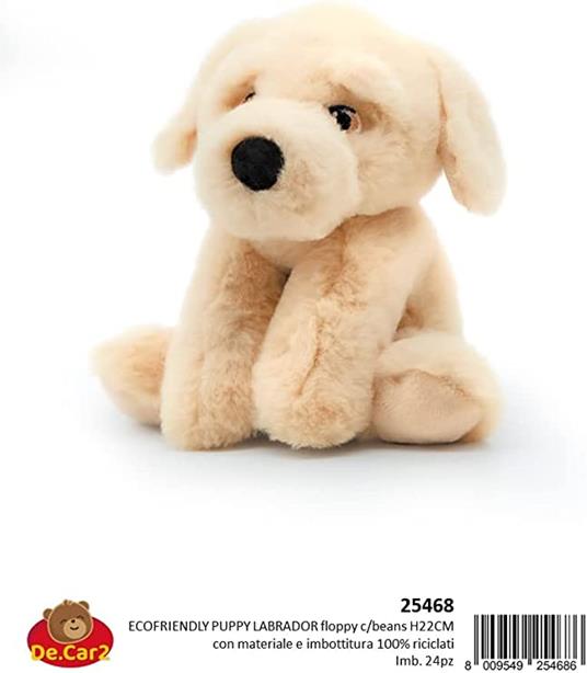 Peluche Giocattolo Morbido e Coccoloso per Bambini Collezione Animali Safari e Animali Marini Peluche, Perfetto per i Bambini Ecofriendly (Labrador Peluche) - 2