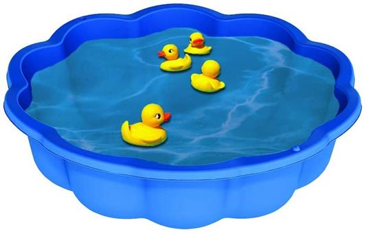 sabbiera per bambini con coperchio grande gatto plastica bambini con coperchio azzurro misure 76 cm di diametro 21 cm altezza - 3