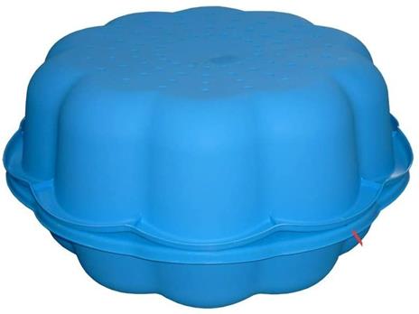 sabbiera per bambini con coperchio grande gatto plastica bambini con coperchio azzurro misure 76 cm di diametro 21 cm altezza - 5